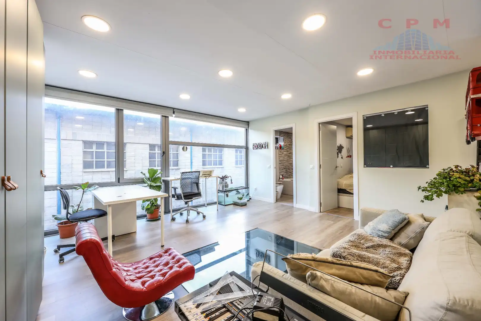 Sala de estar de Dúplex de alquiler en Alcobendas con Aire acondicionado, Calefacción y Jardín privado