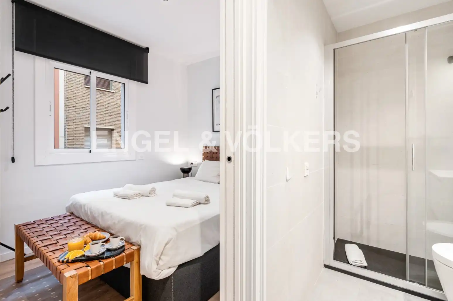 Schlafzimmer von Wohnung zur Miete in Barcelona mit Klimaanlage, Heizung und Parkett