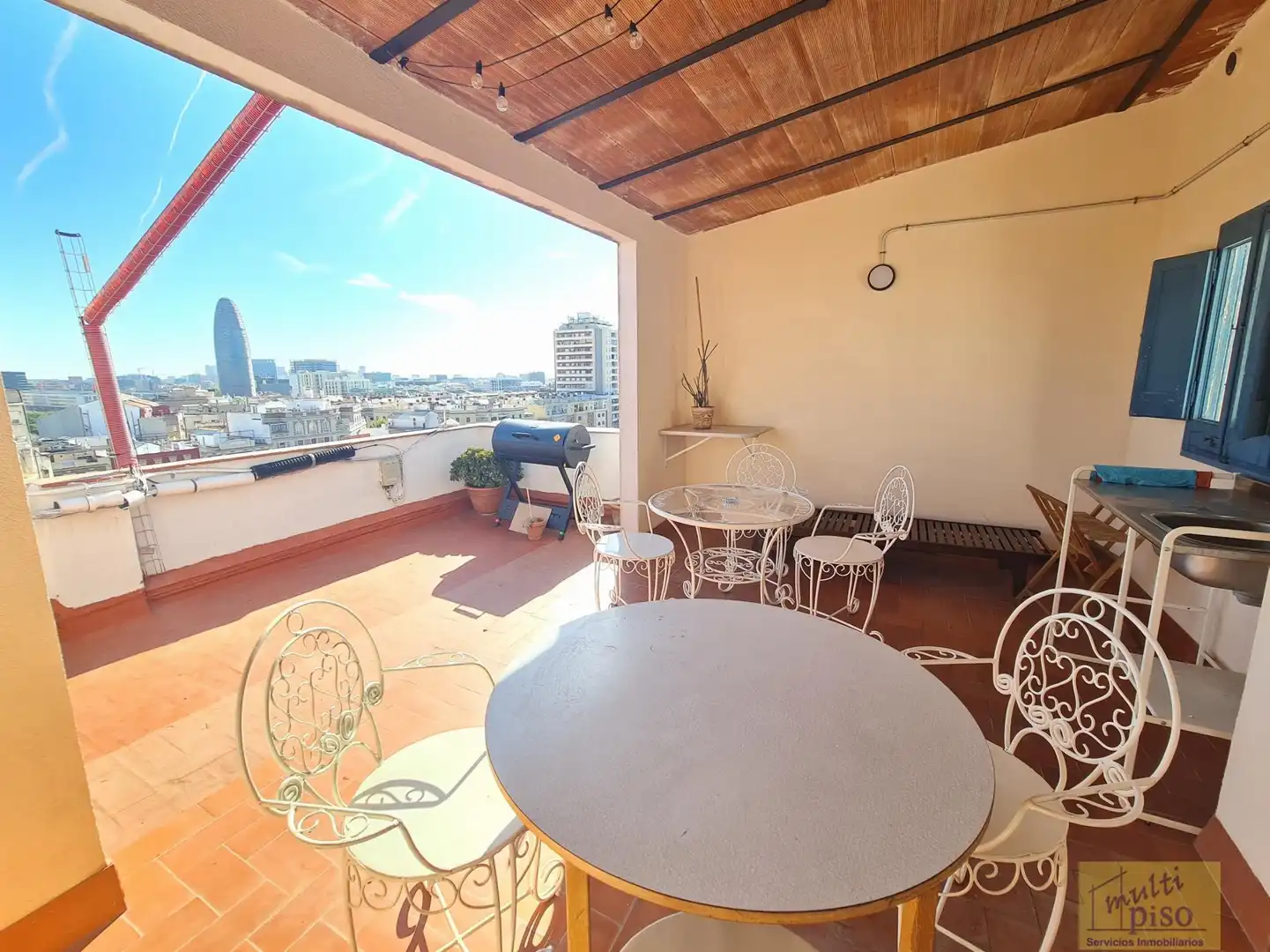 Terrasse von Wohnung zum Verkauf in Barcelona mit Klimaanlage, Parkett und Terrasse