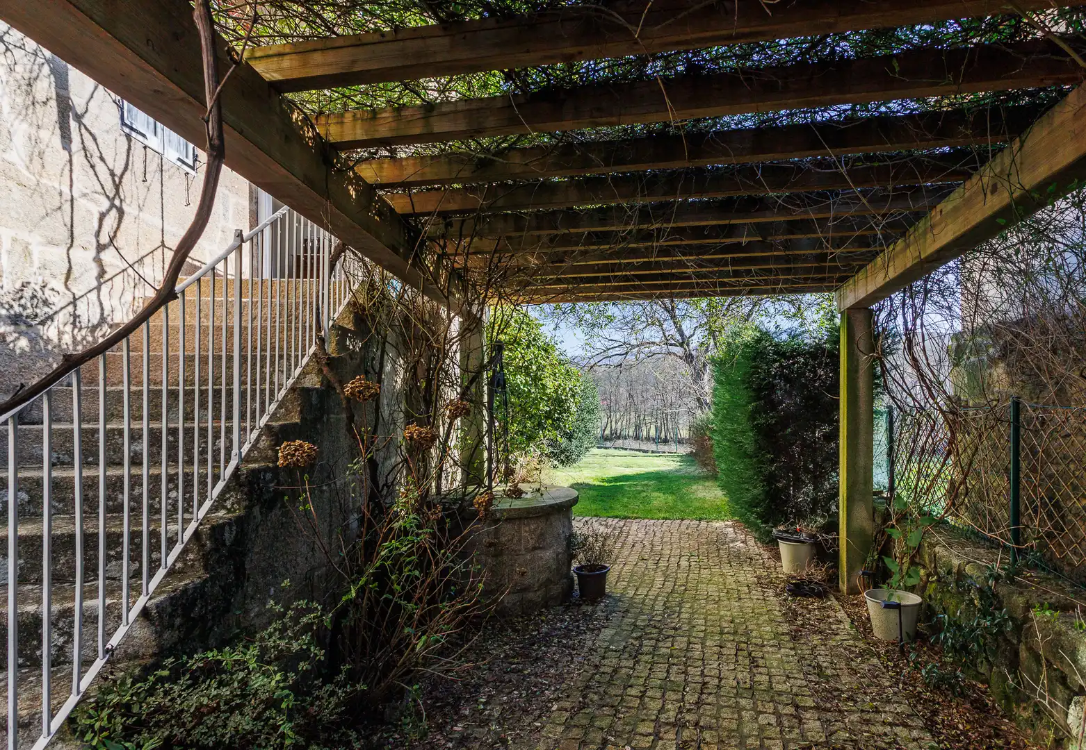 Terraza de Finca rústica en venta en Vilar de Barrio con Piscina