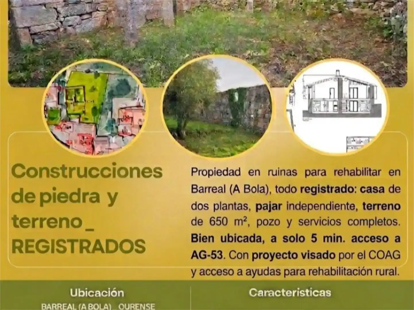 Finca rústica en venda en A Bola 