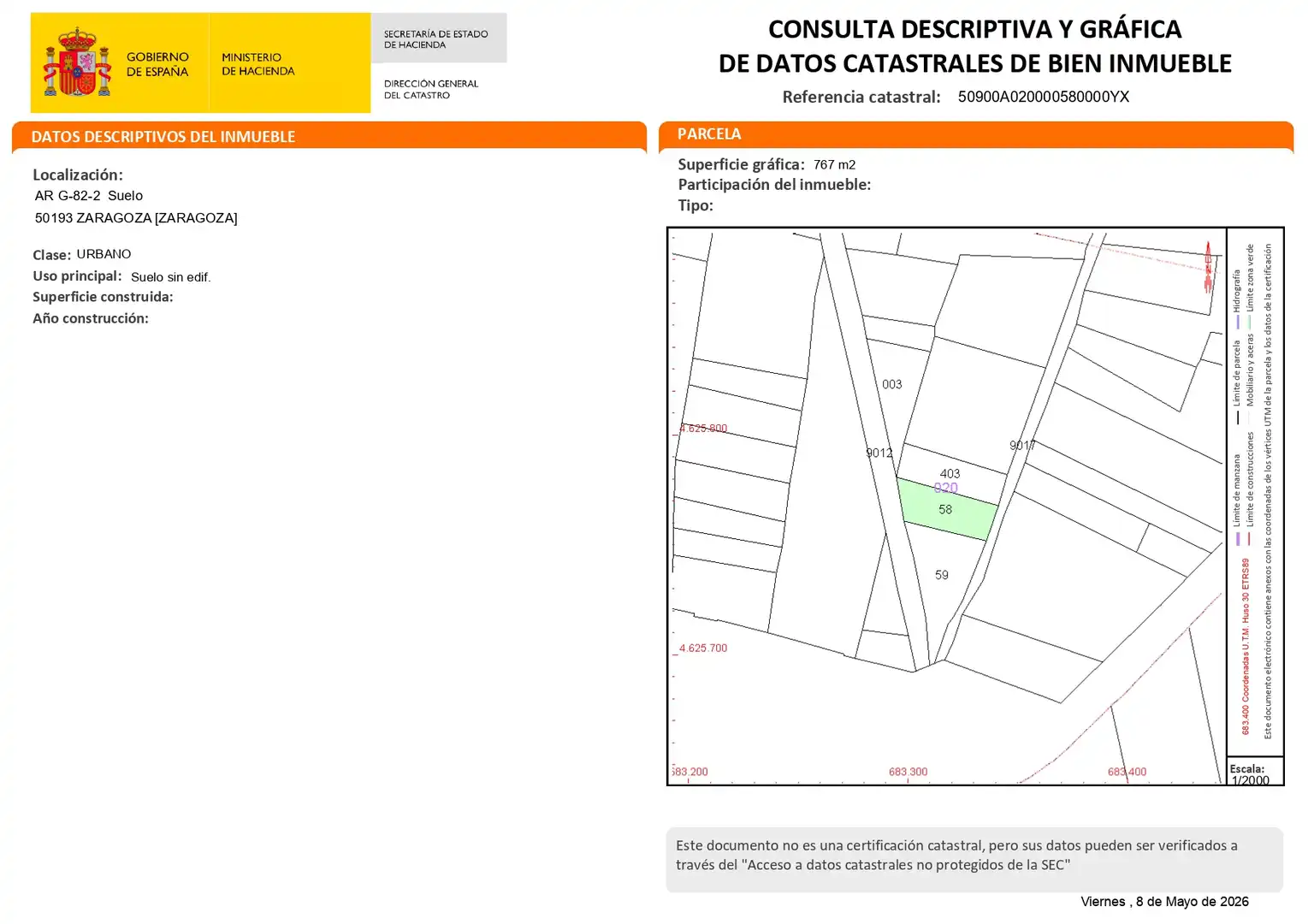 Residential for sale in Zaragoza