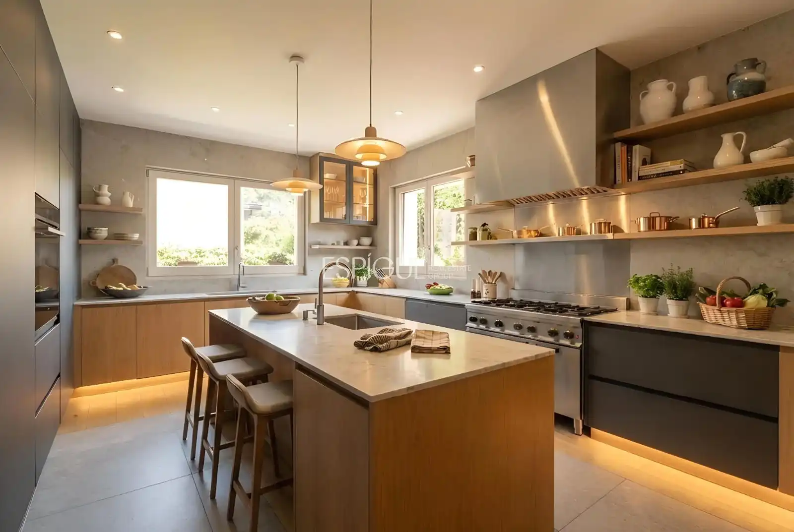 Kitchen of Houses for sale in Sant Cugat del Vallès  with Air Conditioner, Heating and Parquet flooring
