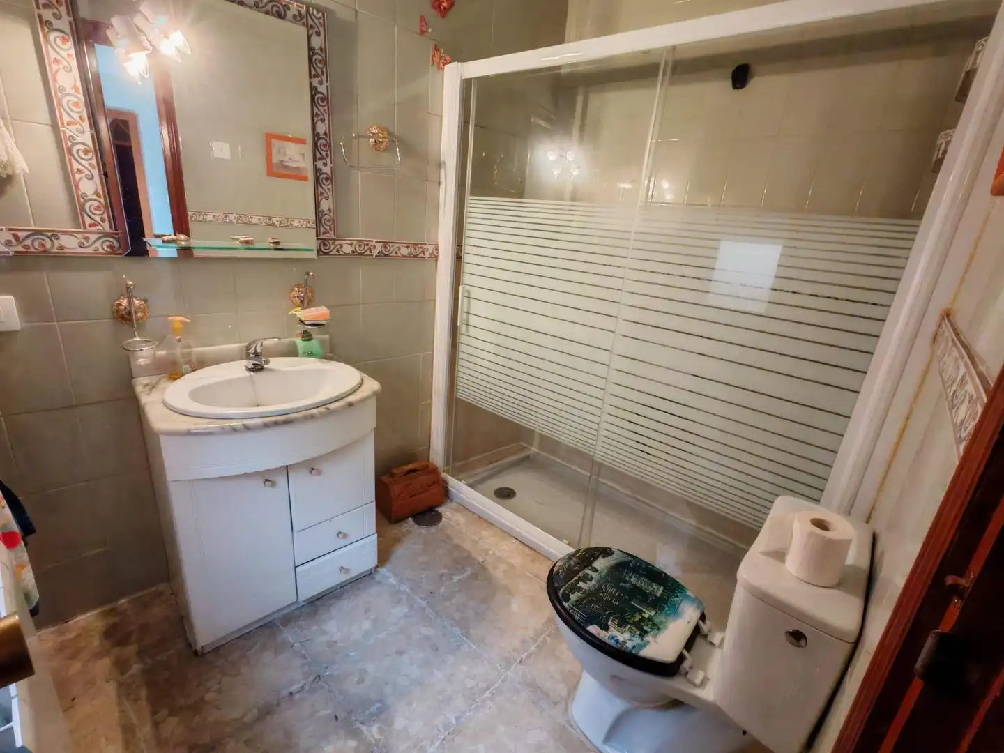 Bathroom of Flat for sale in Alcabón  with Heating, Terrace and Furnished