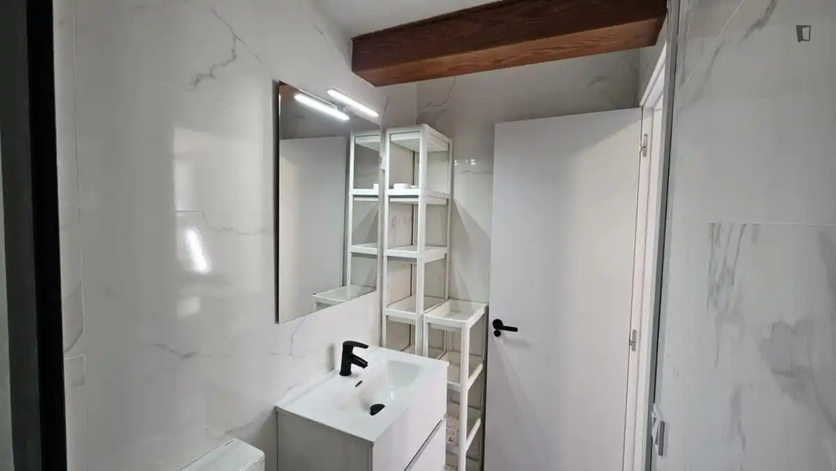 Baño de Apartamento de alquiler en Madrid con Aire acondicionado, Calefacción y Amueblado