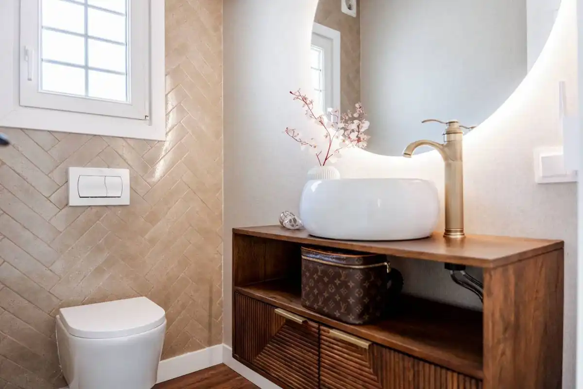 Baño de Casa o chalet de alquiler en Estepona con Aire acondicionado, Jardín privado y Terraza