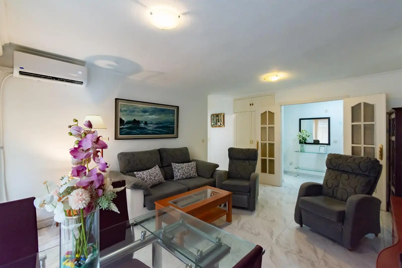 Sala de estar de Piso en venta en Cartagena con Aire acondicionado, Trastero y Amueblado