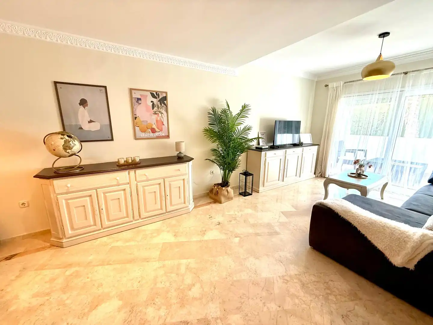 Wohnzimmer von Maisonette zur Miete in Marbella mit Schwimmbad, Möbliert und Gemeinschaftspool