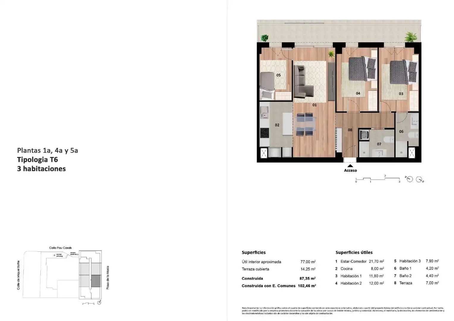 Ático en venta en Vallirana con Jardín privado, Parquet y Terraza