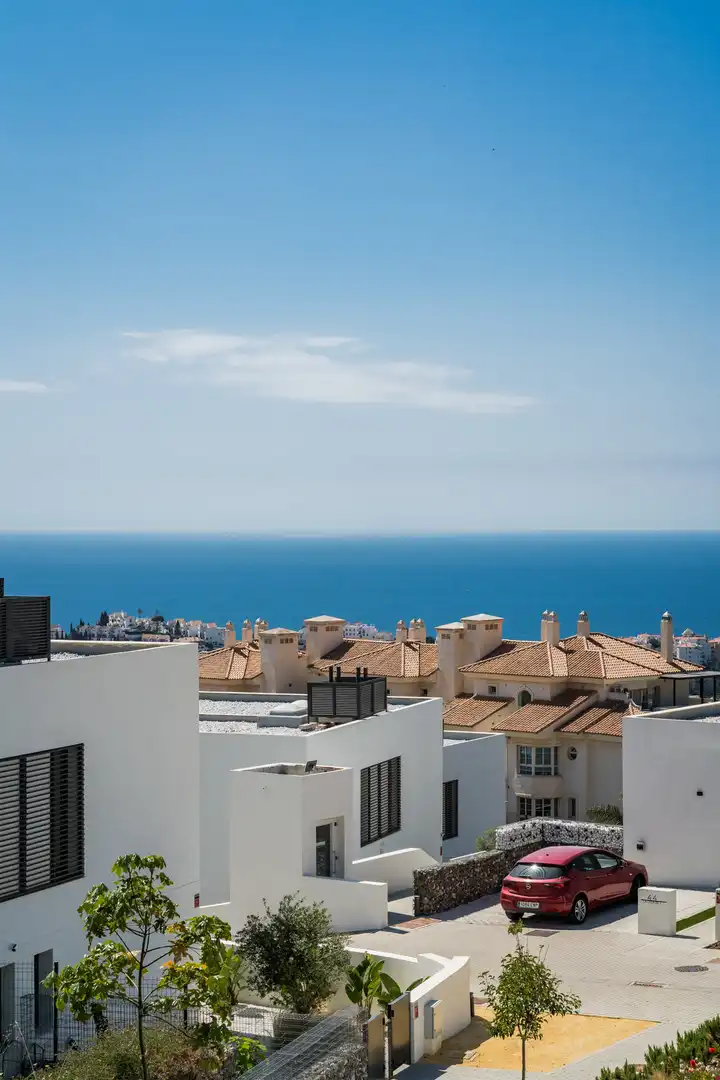 Exterior view of Detached homes for sale in Mijas  with Private garden and Swimming Pool