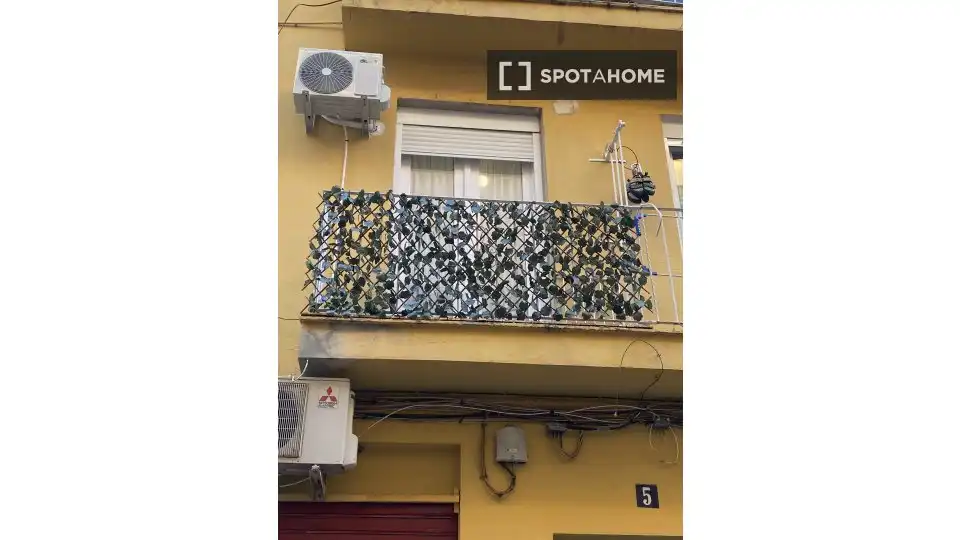 Balcony of Flat for rent in Valencia  with Air Conditioner, Heating and Furnished