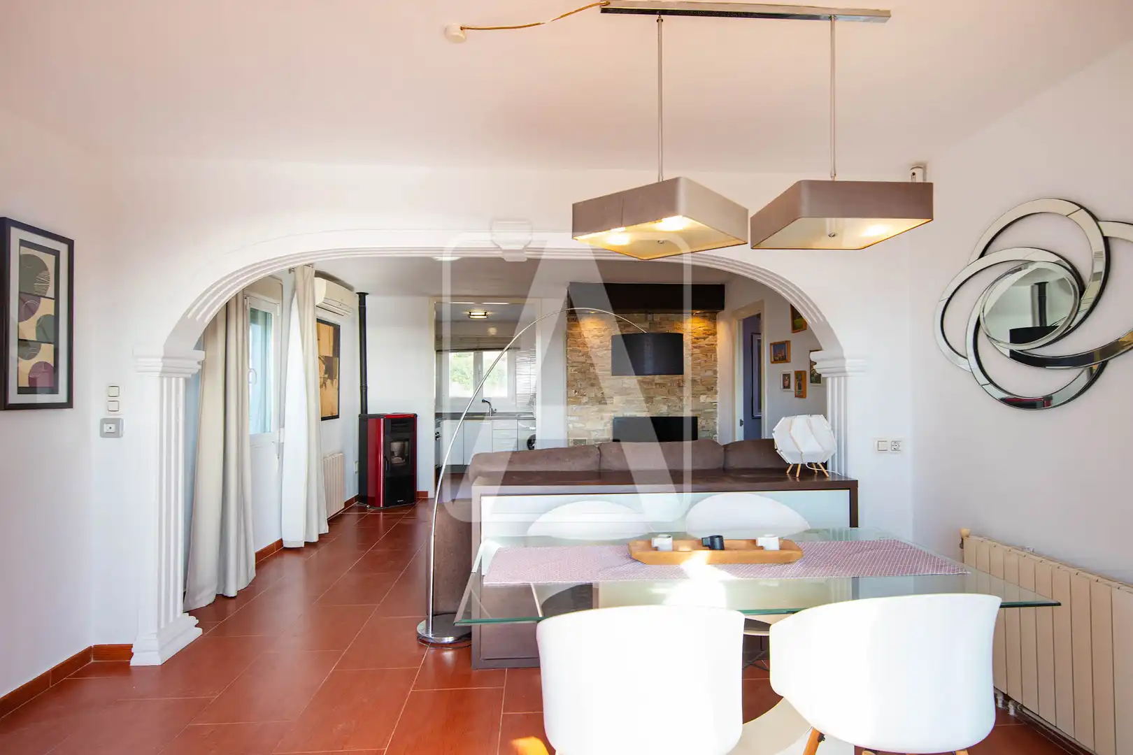 Sala d'estar de Casa o xalet en venda en Calpe / Calp amb Aire condicionat, Calefacció i Jardí privat