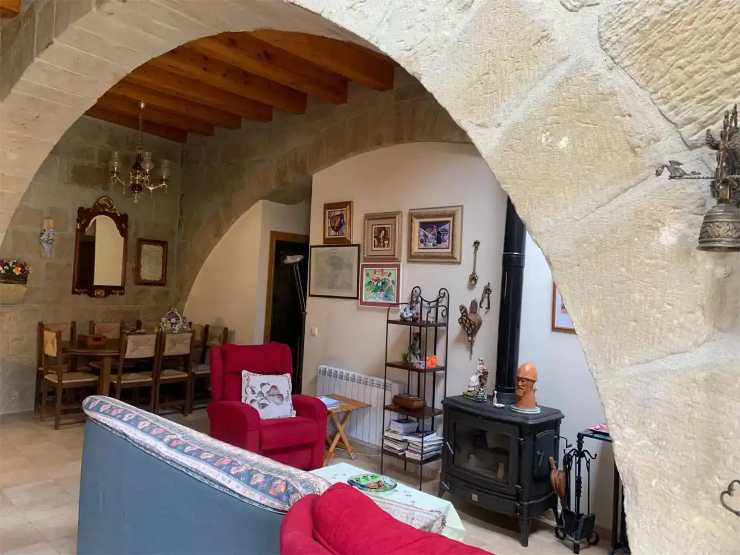 Living room of Flat for sale in Uncastillo  with Parquet flooring, Storage room and Furnished