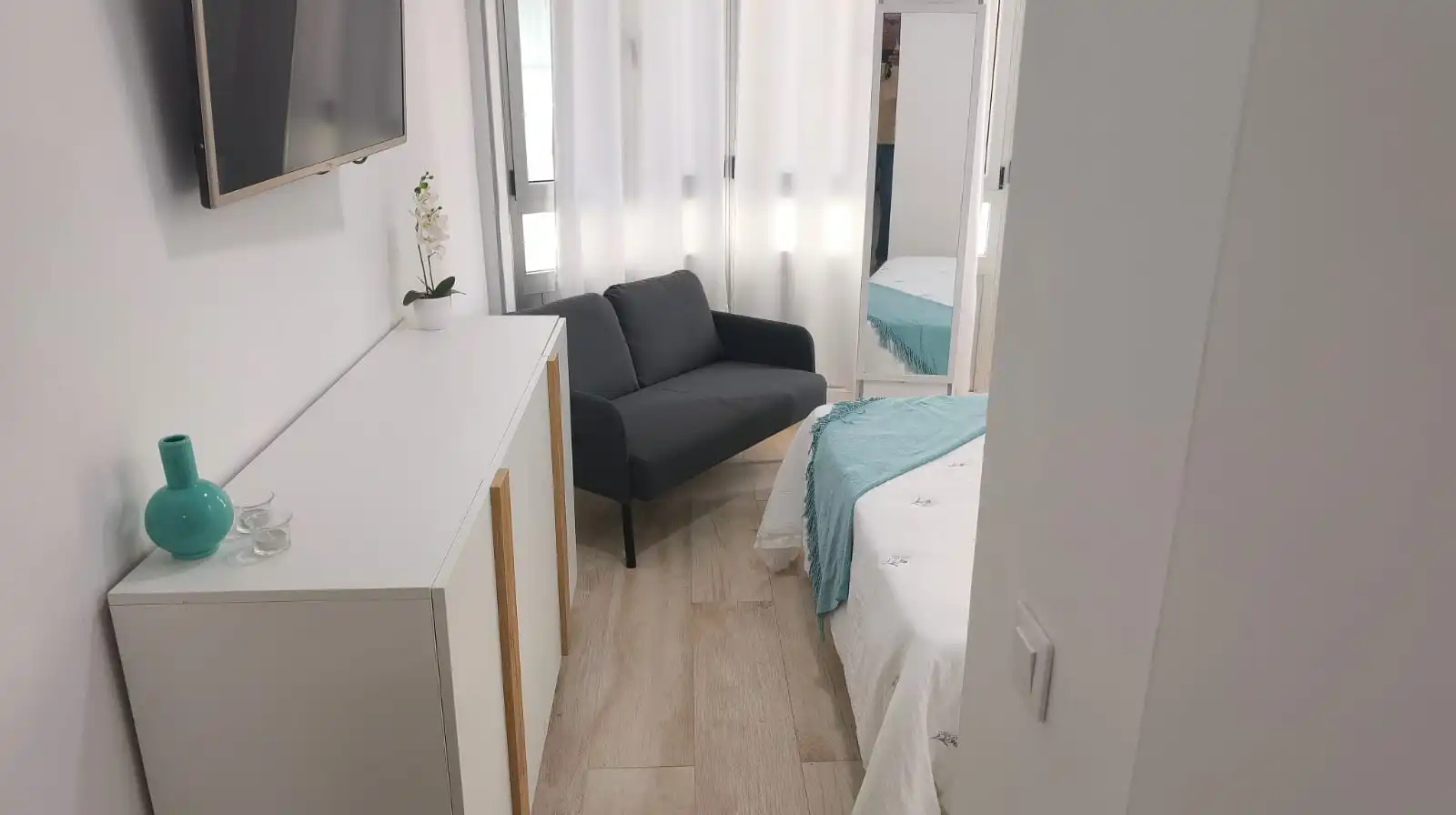 Schlafzimmer von Wohnung zur Miete in Las Palmas de Gran Canaria mit Möbliert, Waschmaschine und Mikrowelle