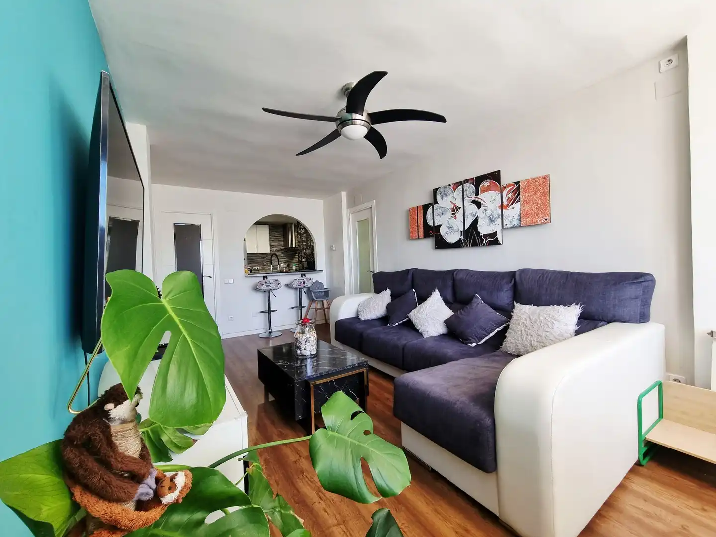 Wohnzimmer von Wohnung zum Verkauf in Fuenlabrada mit Klimaanlage, Heizung und Terrasse