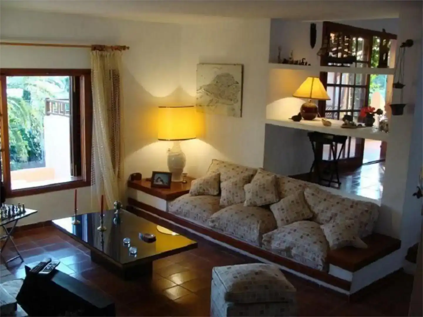 Sala d'estar de Casa o xalet de lloguer en Santa Eulària des Riu amb Aire condicionat i Piscina