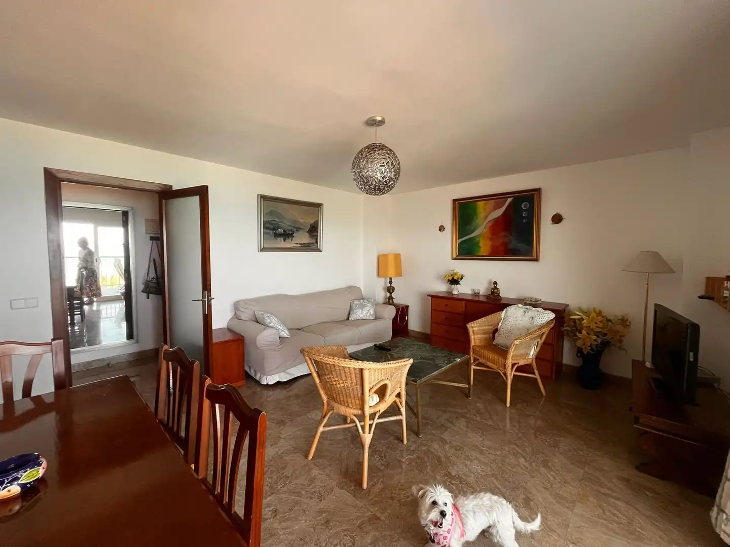 Sala de estar de Piso de alquiler en  Palma de Mallorca con Aire acondicionado