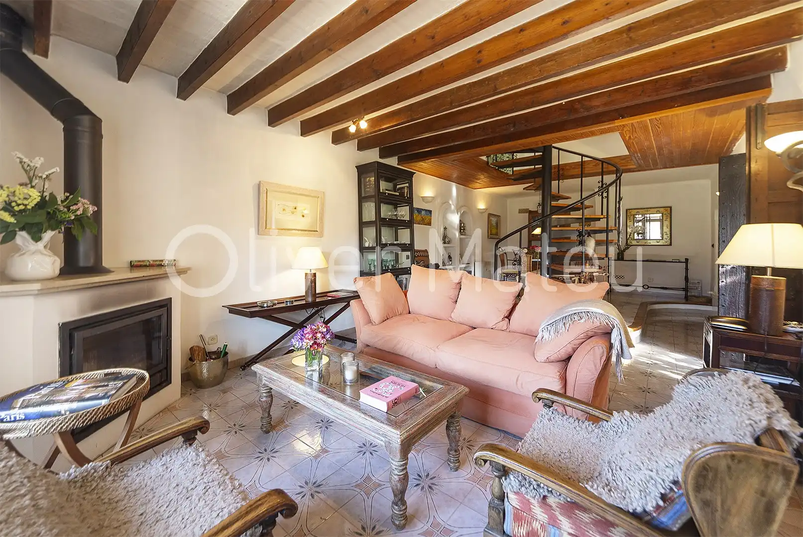 Living room of Houses for sale in Bunyola  with Heating, Private garden and Terrace