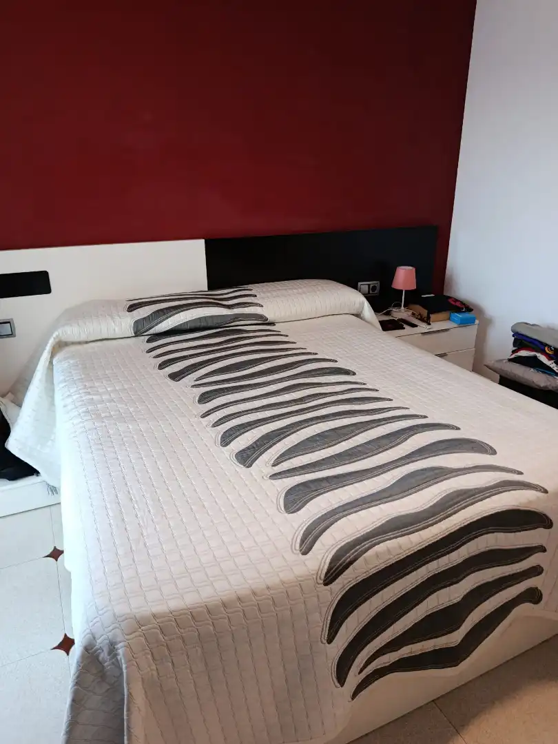 Bedroom of Flat for sale in Badalona  with Air Conditioner and Balcony