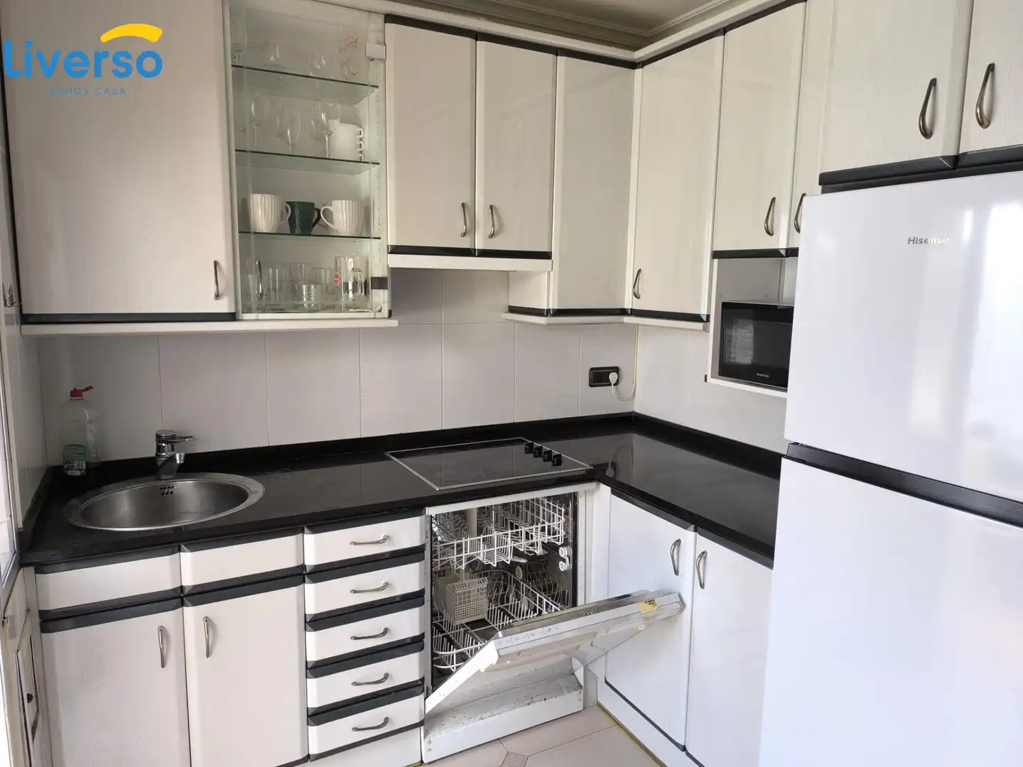 Kitchen of Flat for share in Burgos  with Heating, Terrace and Furnished