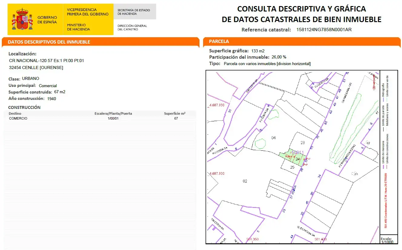 Commercial properties for sale in DE VIGO A OURENSE (BARRIO BARBANTES), 35, Cenlle