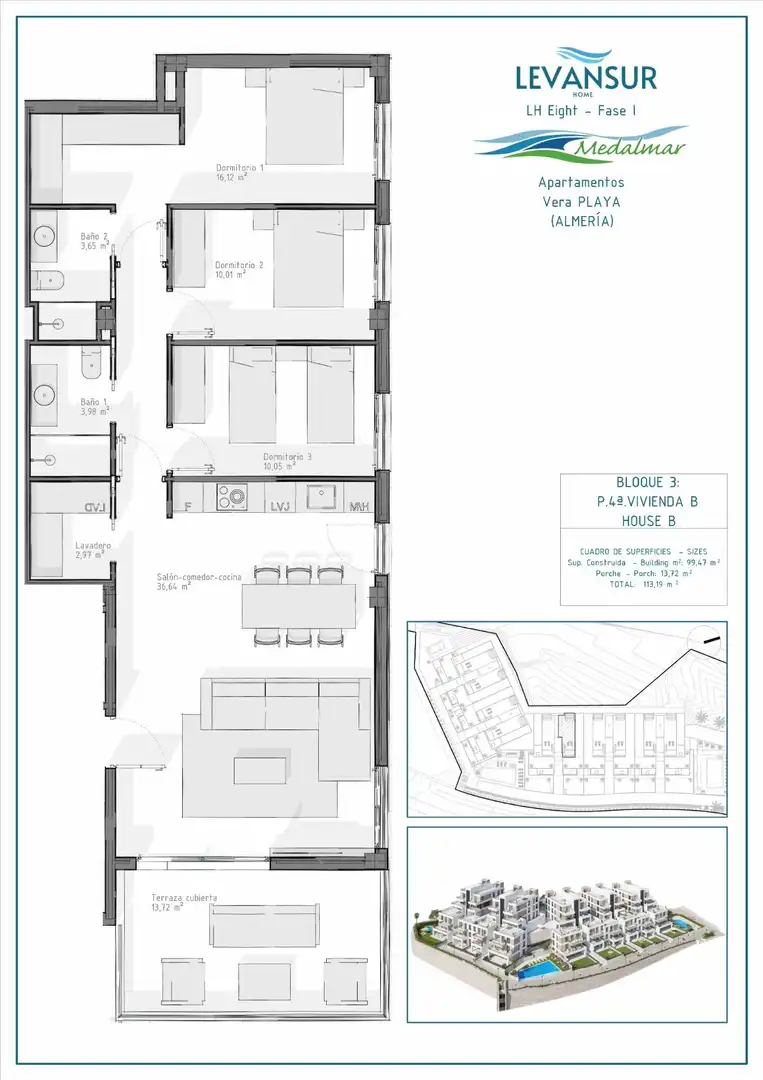 Apartamento con piscina en venta en Las Salinas, imagen 10