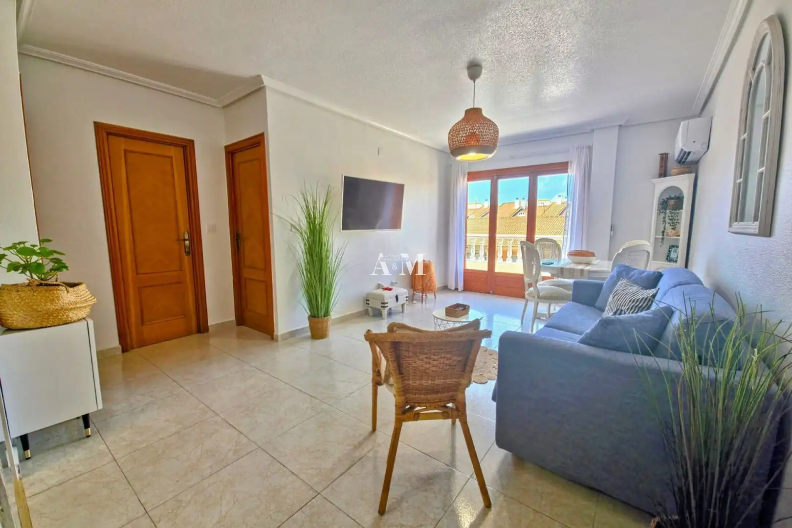 Living room of Flat for rent in Pilar de la Horadada  with Air Conditioner, Heating and Terrace