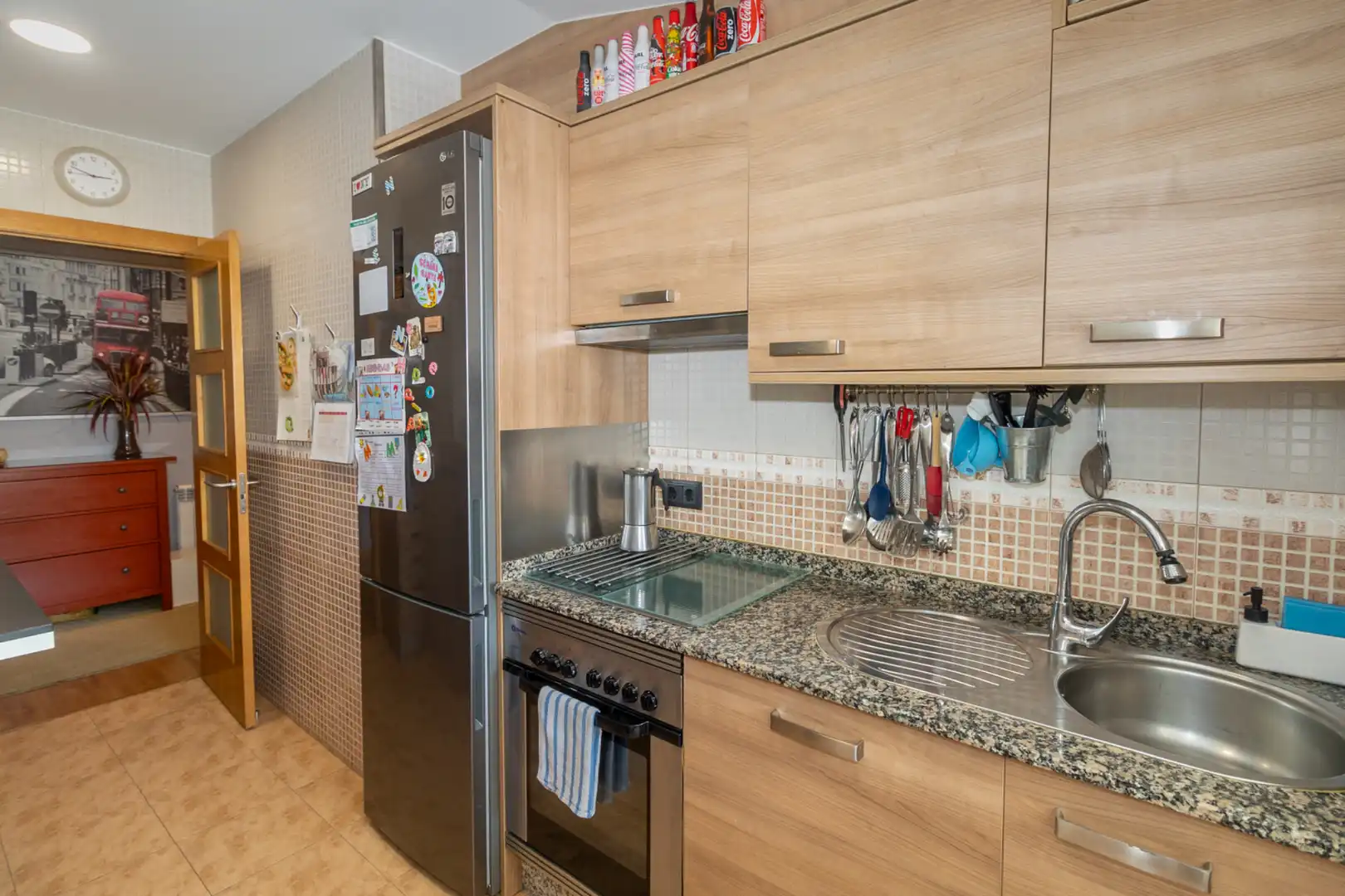 Kitchen of Flat for sale in Miño  with Heating, Parquet flooring and Terrace