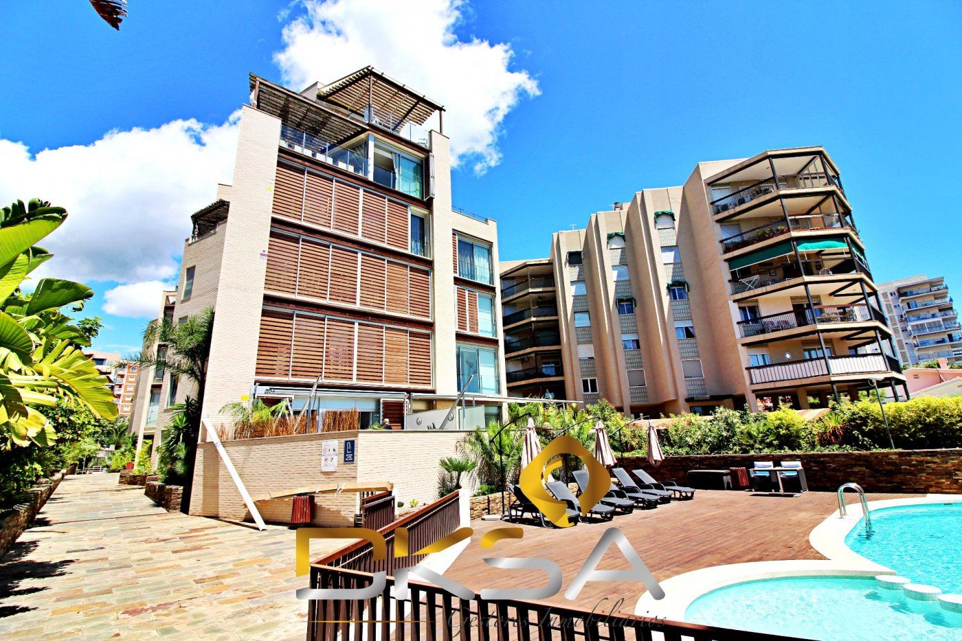 Exterior view of Apartment for sale in Benicasim / Benicàssim  with Air Conditioner, Heating and Private garden