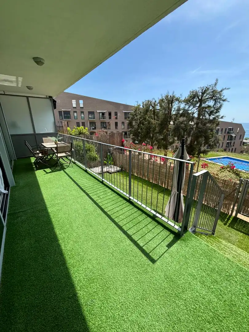 Terrace of Flat for sale in Montgat  with Air Conditioner, Heating and Private garden