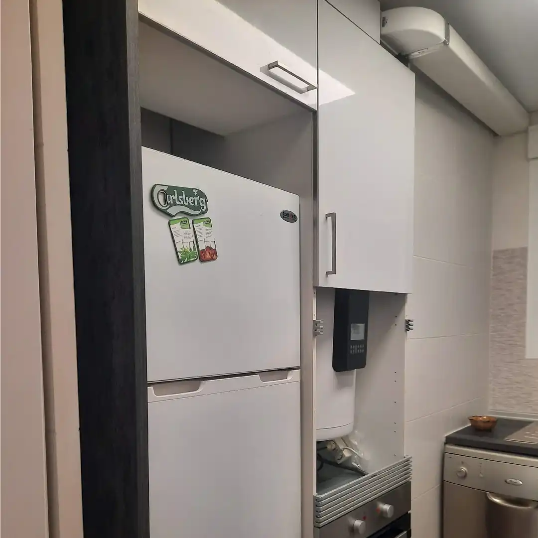 Cuina de Apartament de lloguer en Salou amb Calefacció, Jardí privat i Terrassa
