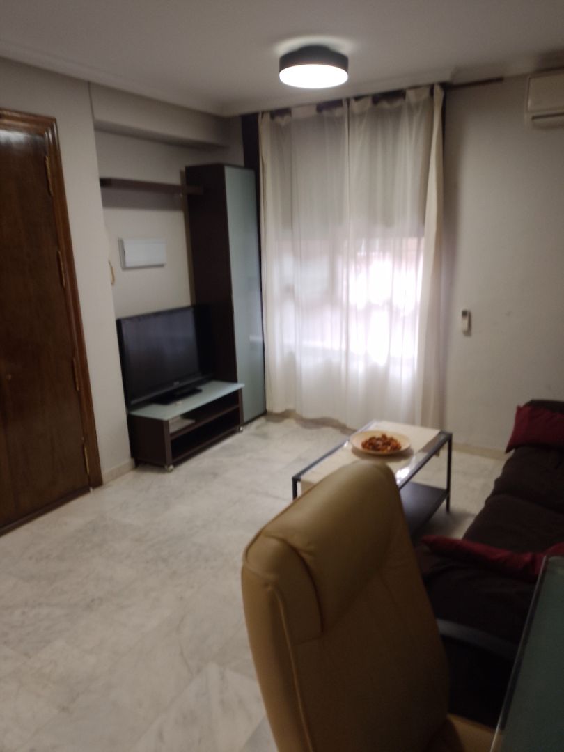 Sala d'estar de Apartament de lloguer en  Almería Capital amb Aire condicionat i Moblat