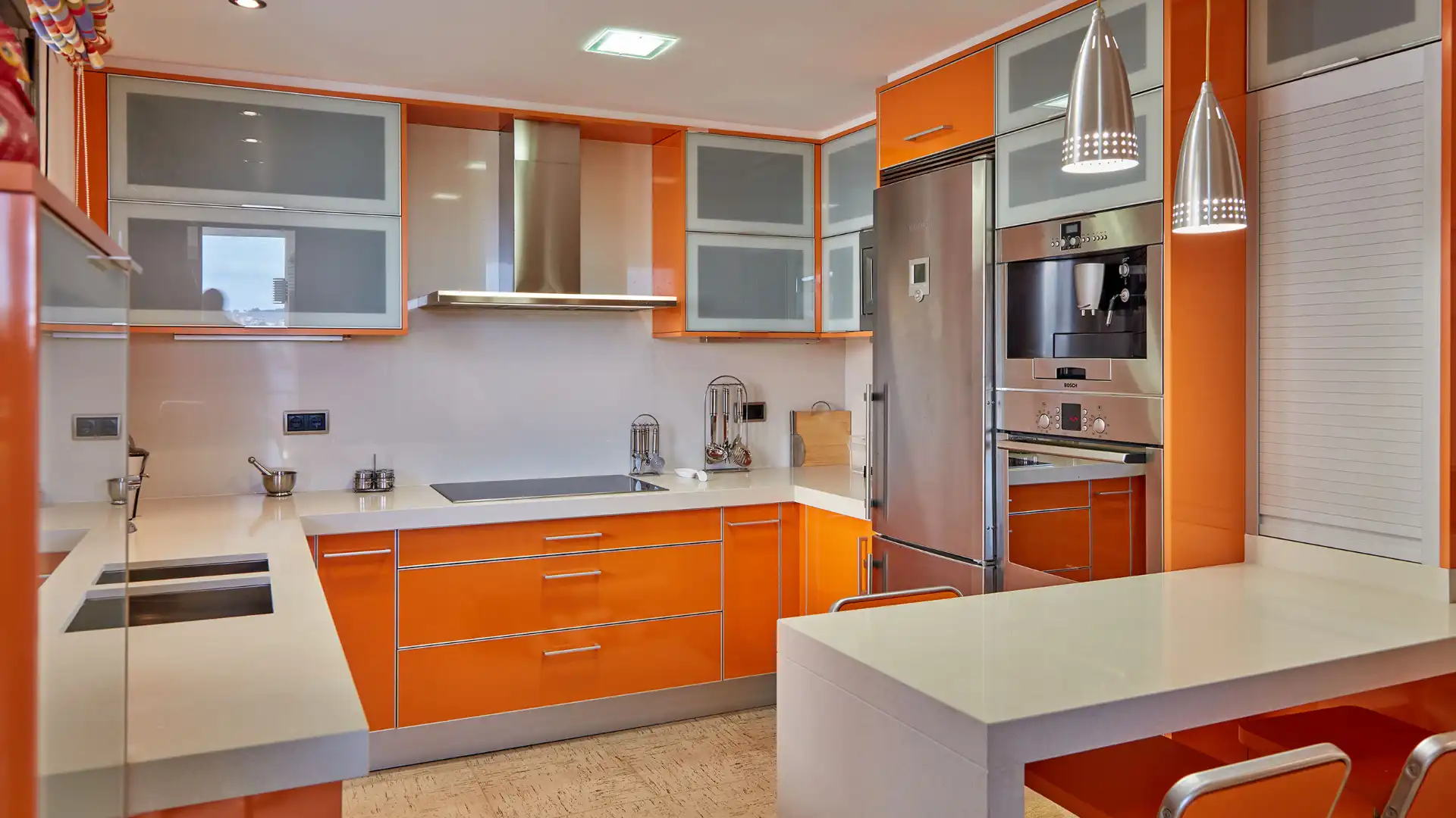 Cocina de Casa adosada en venta en Sanxenxo con Calefacción, Jardín privado y Parquet