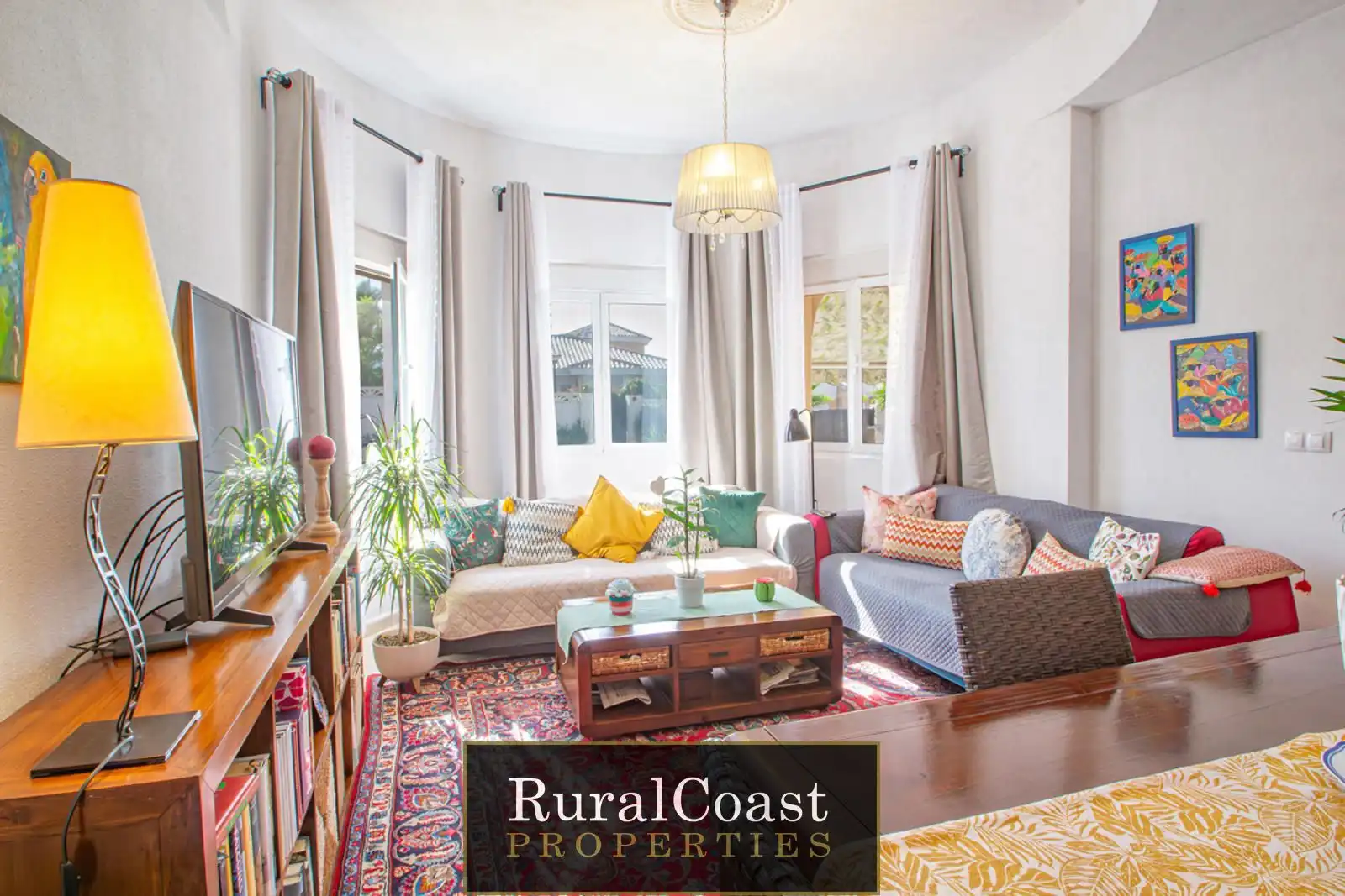 Sala de estar de Casa o chalet en venta en Busot con Calefacción, Terraza y Trastero
