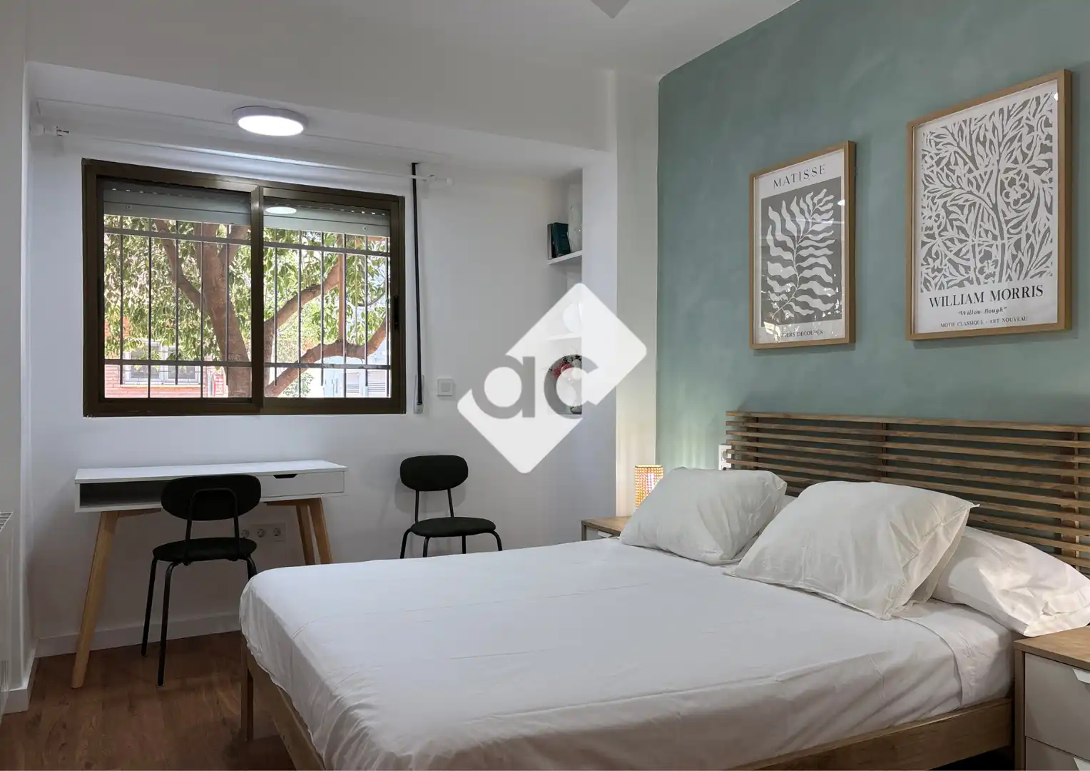 Habitación de Apartamento de alquiler en Valencia con Aire acondicionado, Calefacción y Parquet