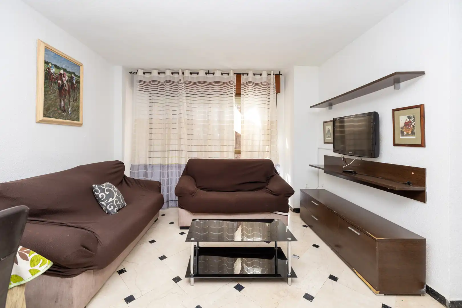 Wohnzimmer von Wohnung zur Miete in Granada mit Heizung, Möbliert und Ofen
