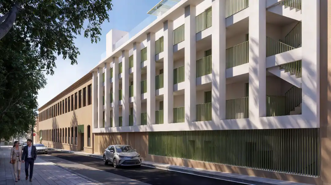 Außenansicht von Wohnung zum Verkauf in Sabadell mit Klimaanlage, Heizung und Parkett