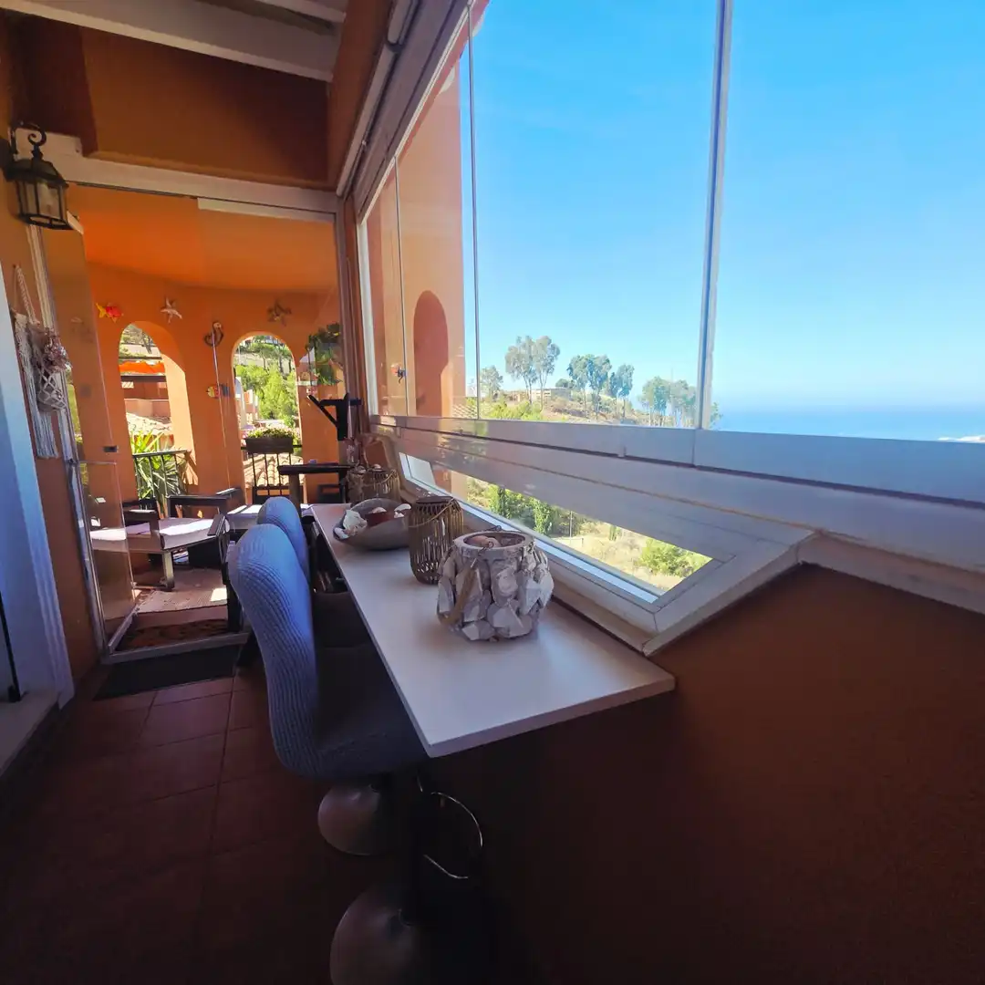 Esszimmer von Wohnung zum Verkauf in Rincón de la Victoria mit Klimaanlage, Heizung und Terrasse