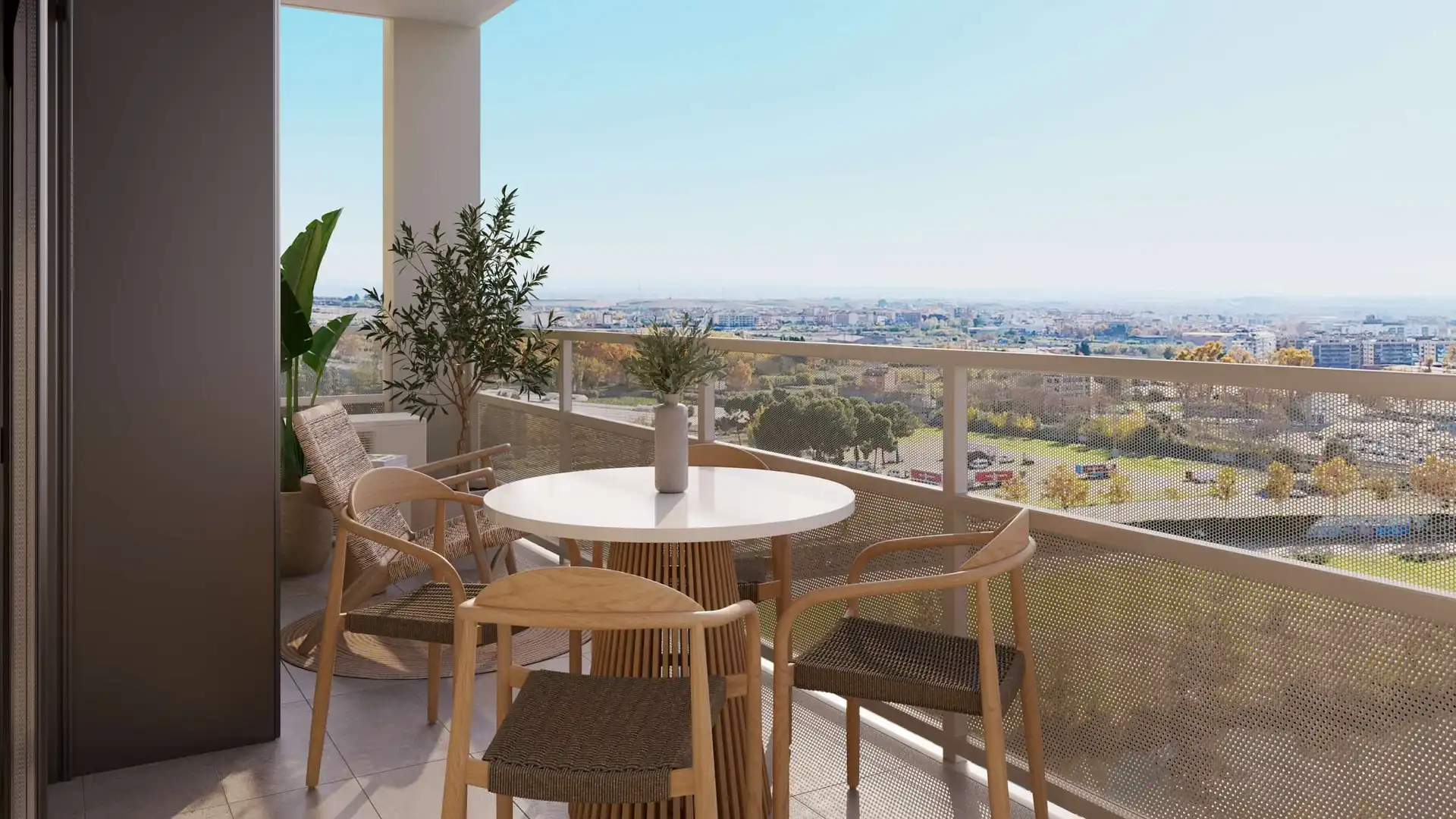 Terrasse von Wohnung zum Verkauf in Lleida mit Klimaanlage, Heizung und Parkett