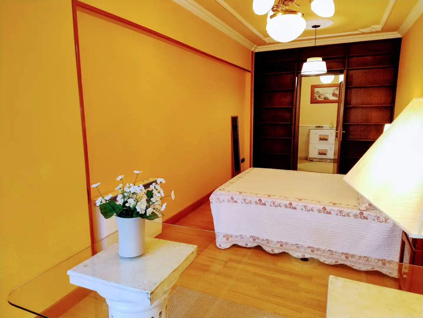 Bedroom of Flat for rent in Santiago de Compostela   with Heating, Furnished and Oven