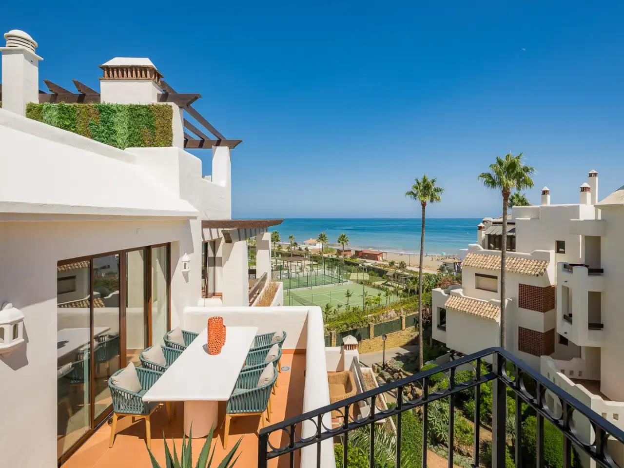 Terrace of Duplexes for sale in Estepona  with Air Conditioner, Heating and Terrace