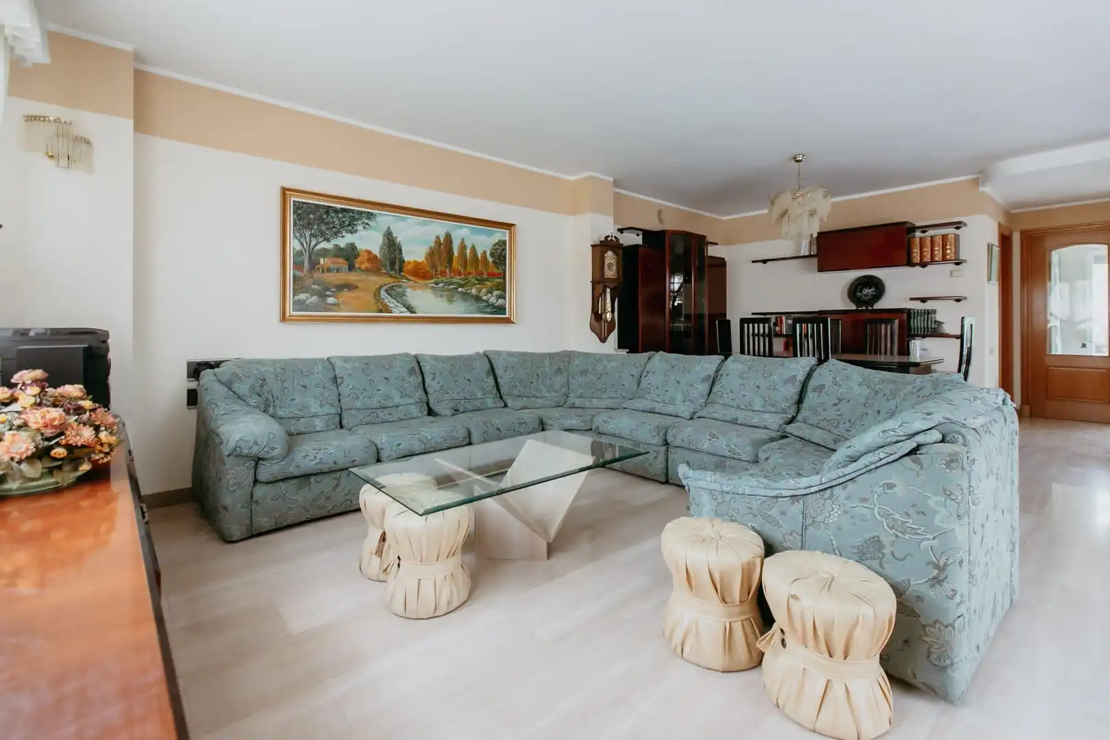 Sala de estar de Casa adosada en venta en Huesca con Aire acondicionado, Jardín privado y Terraza