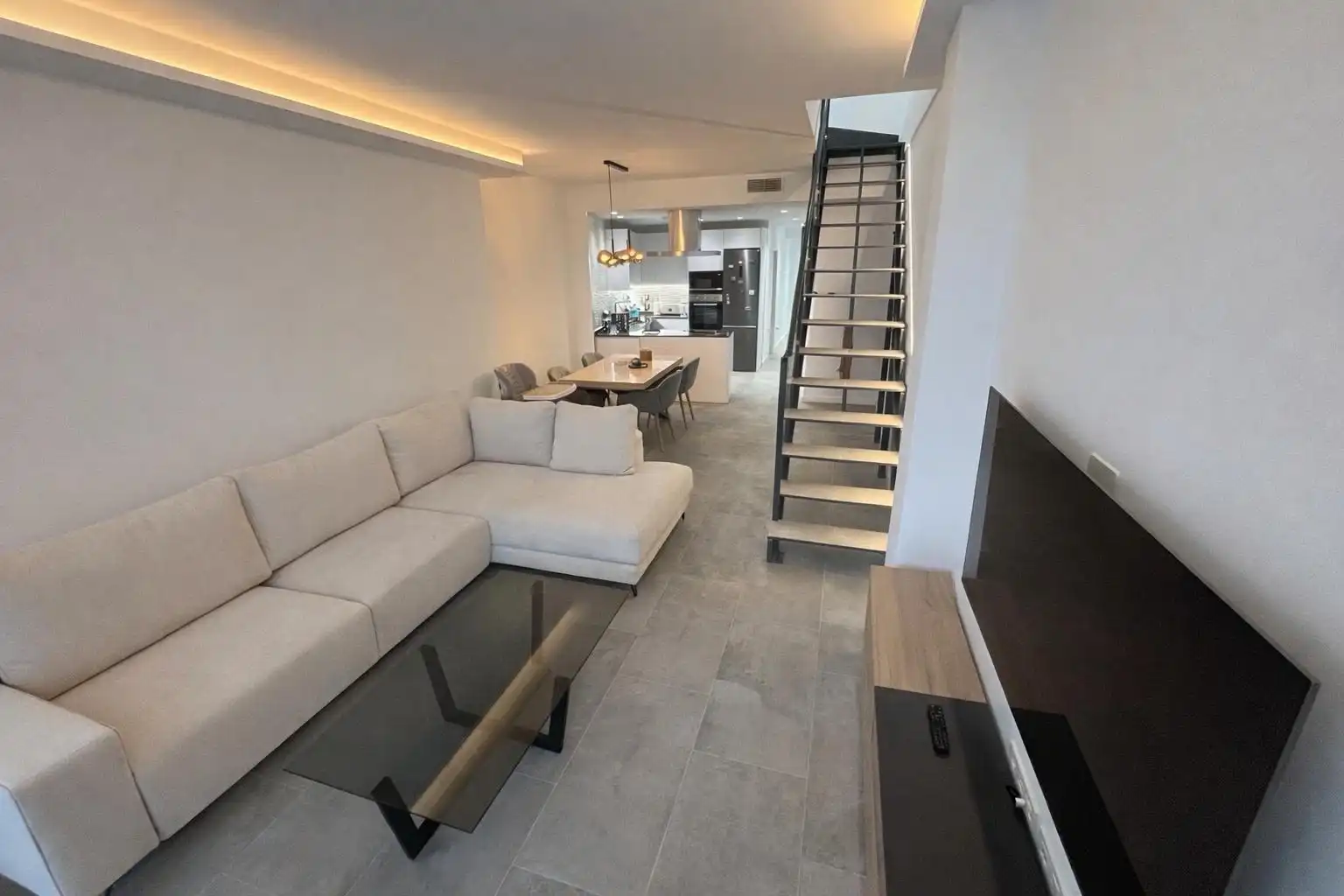 Living room of Apartments for rent in Villajoyosa / La Vila Joiosa  with Air Conditioner, Heating and Terrace