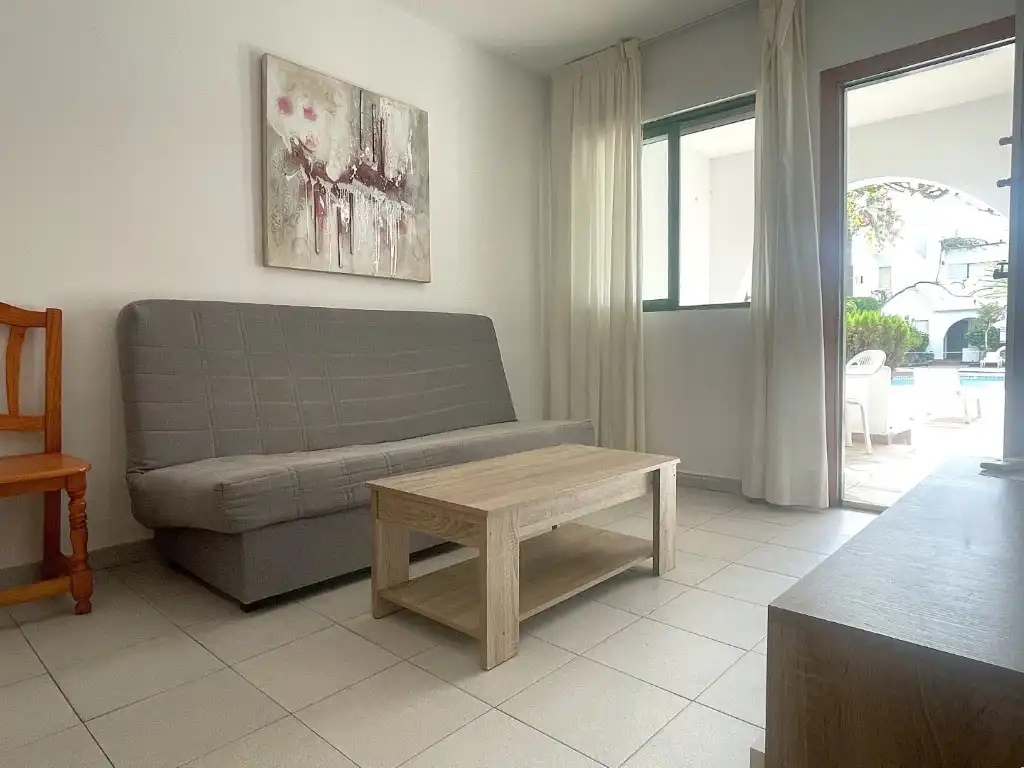 Living room of Apartments for sale in Vera  with Air Conditioner, Terrace and Furnished