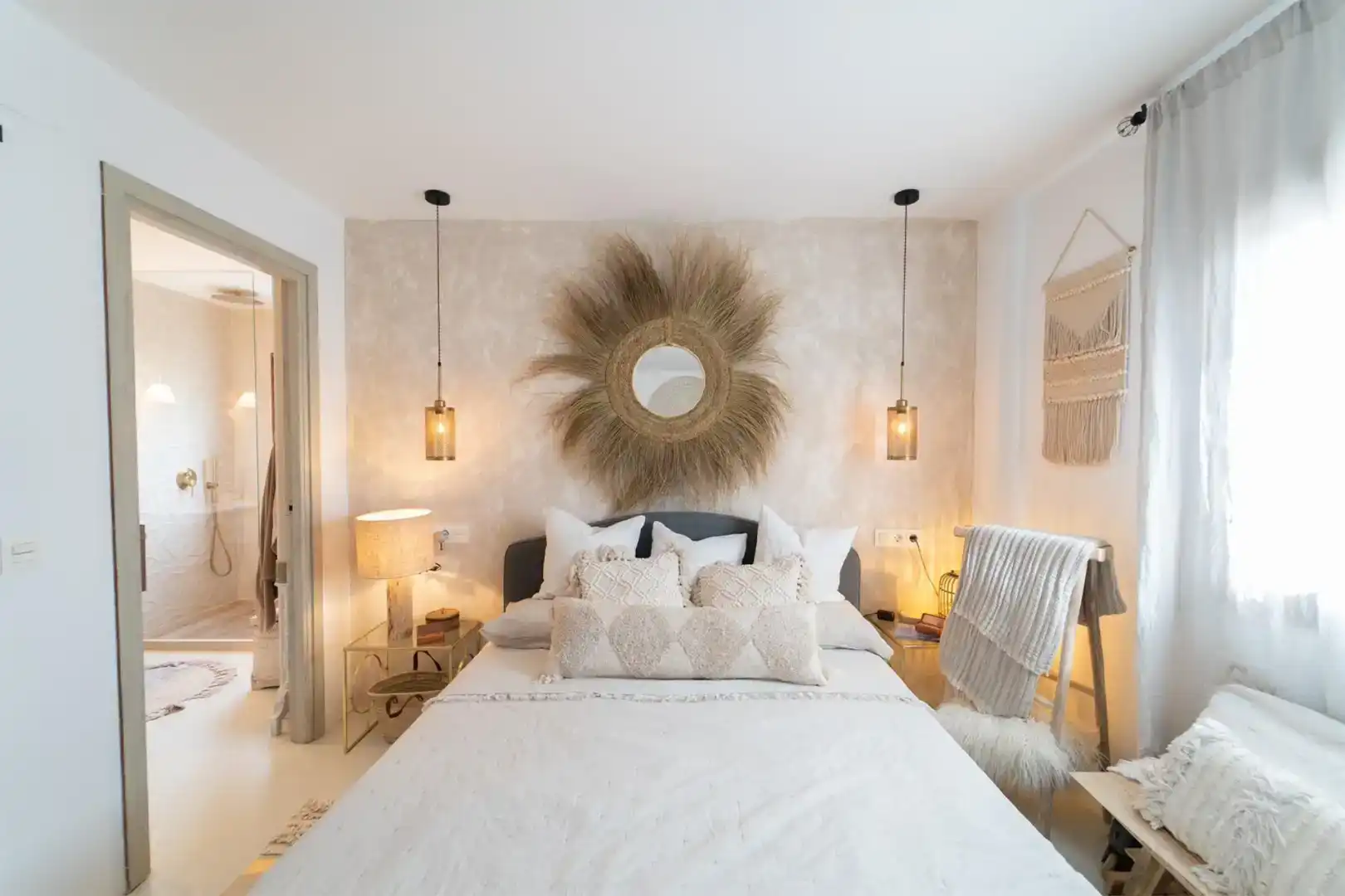 Schlafzimmer von Wohnung zur Miete in Jávea / Xàbia mit Klimaanlage und Balkon