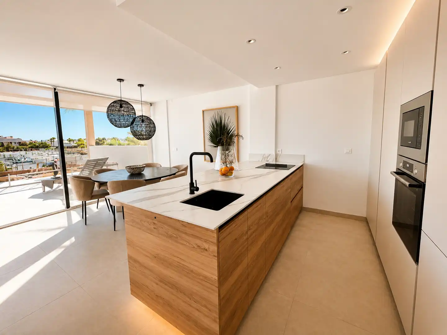 Küche von Wohnung zum Verkauf in Cartagena mit Klimaanlage, Heizung und Terrasse