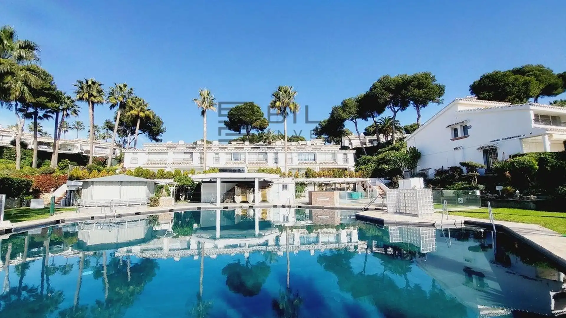 Swimming pool of Single-family semi-detached for sale in Mijas  with Air Conditioner, Terrace and Swimming Pool