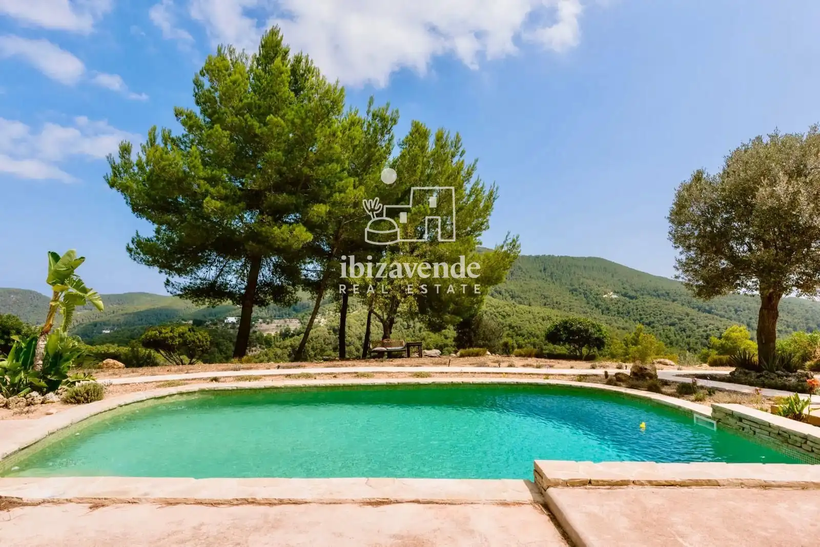 Garden of Houses for rent in Sant Joan de Labritja  with Air Conditioner, Terrace and Swimming Pool