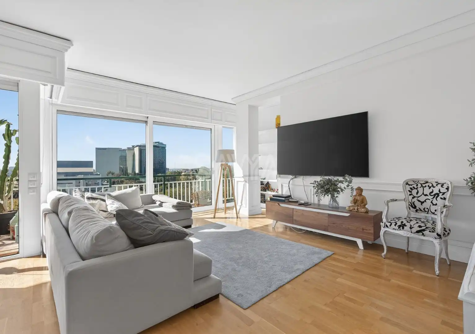 Sala de estar de Piso en venta en Barcelona con Aire acondicionado, Calefacción y Parquet