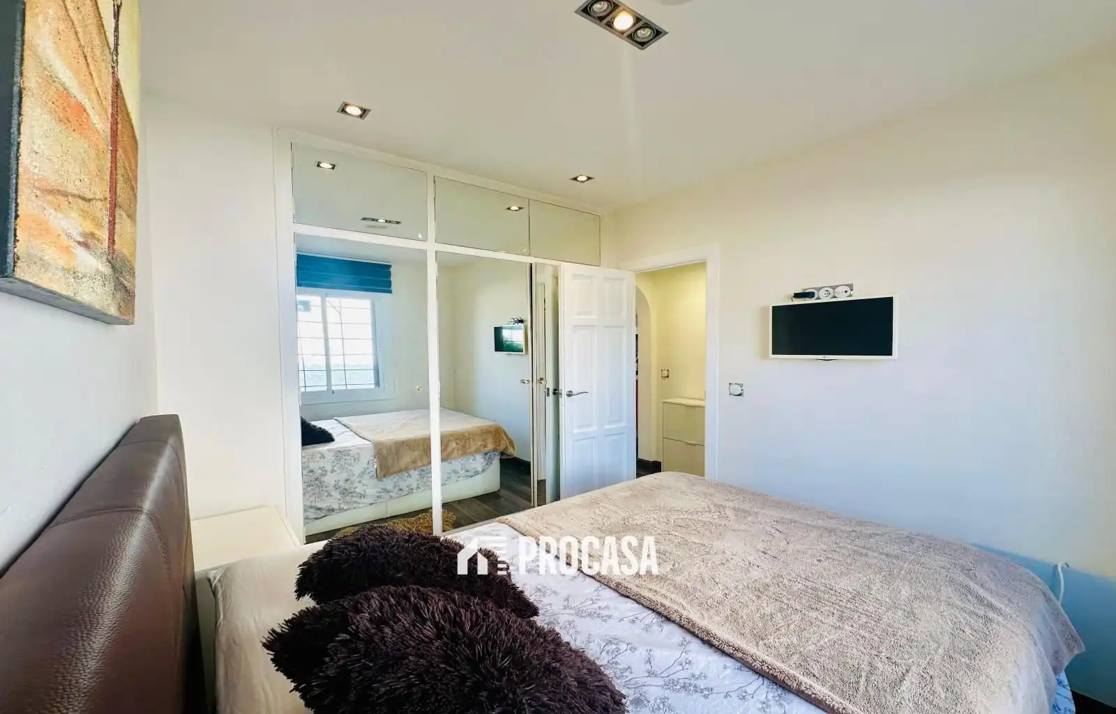 Schlafzimmer von Wohnung zum Verkauf in Empuriabrava mit Klimaanlage, Heizung und Terrasse